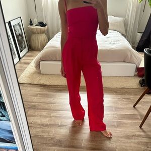 Reformation pink linen set